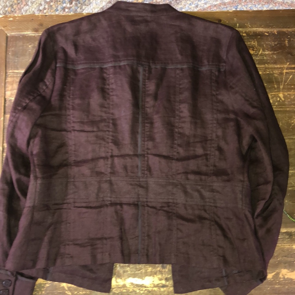 Brown linen Coldwater Creek Jacket - Picture 7 of 7